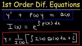 First Order Linear Differential Equations [upl. by Nibbs]