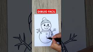 Dibujos para Principiantes Dibujar un Muñeco de Nieve shorts [upl. by Benoit]