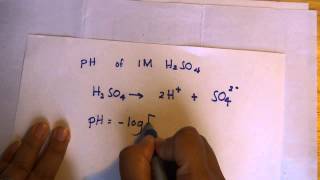 Calculating the pH value of 1 M H2SO4 [upl. by Arimlede]