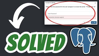 Connection timeout expired PostgreSQL PgAdmin 4 SOLVED [upl. by Pizor]