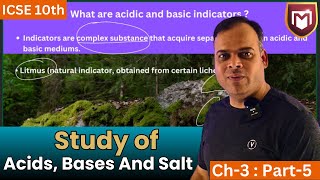 Chapter 3 Study of Acids Bases And Salt Part5  Board Exam  Manish Chouhan ICSE chemistry [upl. by Hike922]