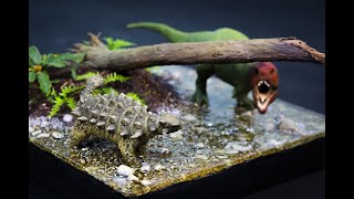 Tyrannosaurus vs Ankylosaurus Diorama [upl. by Atinyl]