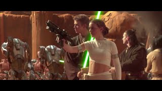 Star Wars Attack of the Clones 2002  Jedi Vs Battle Droids Scene Part 2 HD [upl. by Darlene]