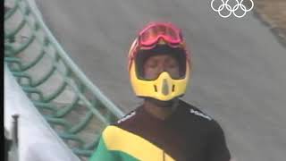 Jamaican Bobsleigh Team Debut At Calgary 1988 Winter Olympics [upl. by Aicilaf279]