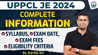 UPPCL JE 2024 Complete Information  Syllabus Exam Date Eligibility etc  Kartik Sir kgs uppcl [upl. by Armbruster]