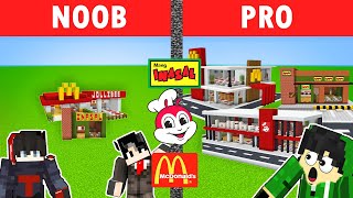 Best of Minecraft  Jollibee Mc Donalds and Mang Inasal BUILD CHALLENGE  OMOCITY Tagalog [upl. by Grane]