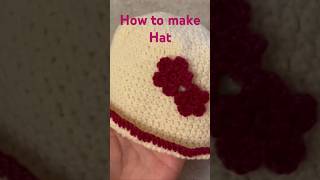 How to make Hat diy crochet dekor handmade knitting dekoration hats fashion flowers [upl. by Socem]