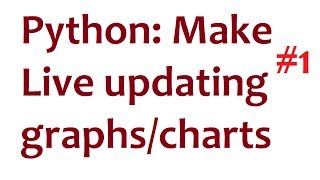 Python Matplotlib Live Updating Graphs  part 1 [upl. by Cochard]