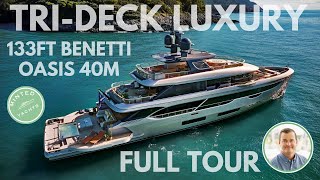 133ft Benetti Oasis 40m Yacht  Full Live Tour  Available New Models  BitLyBenettiForSale [upl. by Illa]