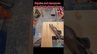 Repairing Oak doors for repurpose to pocket sliding doors song door joinery theblessedtrade [upl. by Mackenie321]