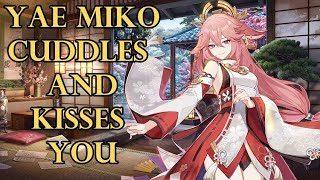 Yae Miko Cuddles and Kisses You During a Storm Genshin ASMR Roleplay Listener x Yae Romantic [upl. by Gaulin]