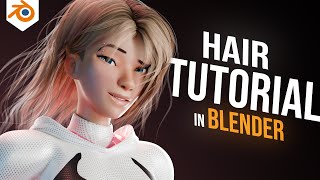 Blender Hair Tutorial  Make Hair In Blender 3d [upl. by Arimat]