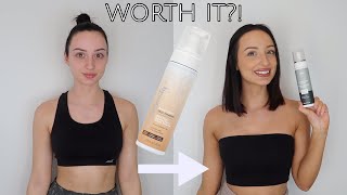 ULTA Ultra Dark Express Tan Tinted Mousse Review  Demo  Self Tanner Review [upl. by Morena474]