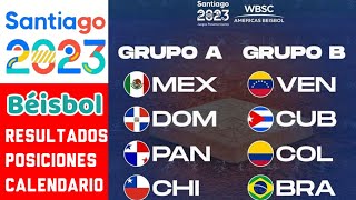 Béisbol Juegos Panamericanos Chile 2023 ⚾ Resultados Posiciones Calendario [upl. by Caro]