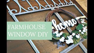 FARMHOUSE WINDOW DIY  DOLLAR TREE HAUL [upl. by Caria654]