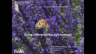 52 Using interpolating polynomials [upl. by Enilorak520]