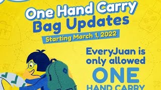 Cebu Pacific Update  Hand Carry Baggage Policy 2022  Probinsyana Morena [upl. by Absa]