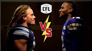 CFL quotVSquot  Bear Woods vs Adarius Bowman  Rock Paper Scissors Challenge [upl. by Skilken]