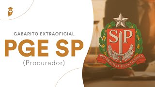 Gabarito Extraoficial PGE SP Procurador [upl. by Anialed]