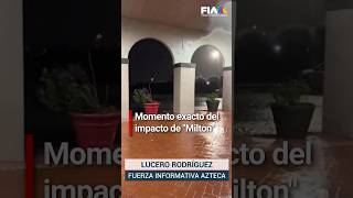 Momento exacto en el que el huracán quotMiltonquot impacta en Florida 🚨 [upl. by Arrim952]