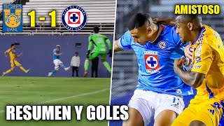 TIGRES 1  1 CRUZ AZUL  RESUMEN Y VIDEO DE GOLES  AMISTOSO FECHA FIFA [upl. by Eilsek]