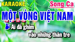 Karaoke Một Vòng Việt Nam Nhạc Sống Song Ca  Huỳnh Anh [upl. by Idnas]