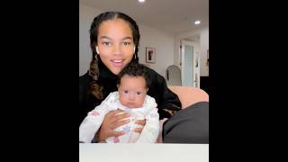 Bow Wows Daughter Shai Moss Is Too Cute During Big Sis Duty [upl. by Elhsa]