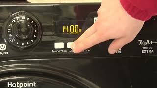 Review of Hotpoint Extra WMXTF742K 7kg 1400 spin black washing machine [upl. by Arabrab]