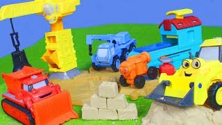 Bob der Baumeister Spielzeugautos Bagger Lastwagen amp Kran auf der Baustelle für Kinder [upl. by Brigitte]