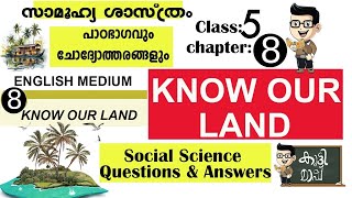 Class 5 Social science chapter 8  Know our land Unit 8  Question Answer Revision [upl. by Blase773]