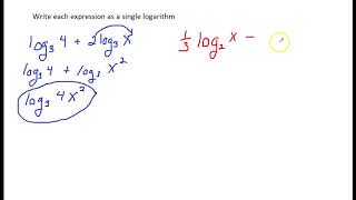 Condensing a logarithmic expression into one single quantity using the product rule [upl. by Aleafar]