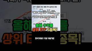 미친 수익률 상위 ETF TOP5 수익률공개 ETF 종목추천 [upl. by Geanine608]