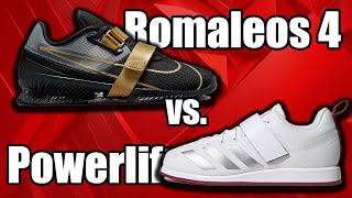 Nike Romaleos 4 vs Adidas Powerlift 4 SHOE REVIEW [upl. by Ahsekel887]