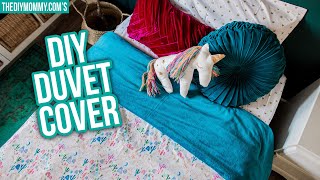 How to Sew a DIY Duvet Cover [upl. by Symons384]