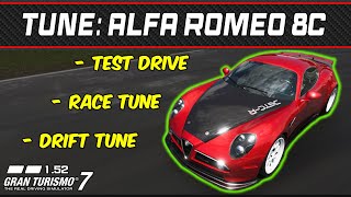 GT7  Tune Alfa Romeo 8C Competizione 08  Gran Turismo 7  152 [upl. by Ahsilrac544]