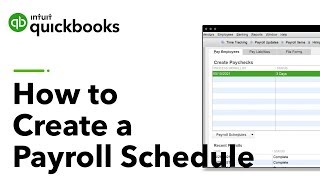 How to Create a Payroll Schedule in QuickBooks Desktop [upl. by Marc]