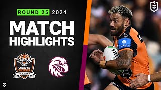 NRL 2024  Wests Tigers v Sea Eagles  Match Highlights [upl. by Haerr89]