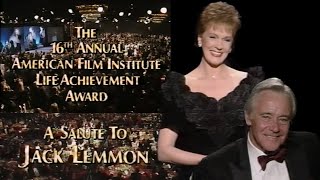 AFI Life Achievement Award 1988 A Tribute to Jack Lemmon with host Julie Andrews [upl. by Perlie]