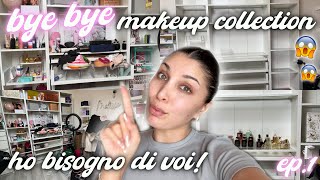 SVUOTO TUTTA LA MAKEUP COLLECTION 😱 studio makeover 🗑️ ep1  MelissaTani [upl. by Eddy569]