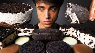 ASMR OREO ICE CREAM SANDWICH OREO COOKIES AND CREAM ICE CREAM OREO CHEESECAKE amp CHOCOLATE COOKIES [upl. by Ariaic]