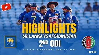 2nd ODI Highlights  Sri Lanka vs Afghanistan 2023 [upl. by Nerrot]