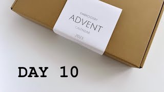 DAY 10  Embroidery Advent Calendar 2023  ASMR [upl. by Htezil]