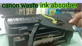 canon waste ink absorber how to clean canon printer ink absorber [upl. by Kerrill982]