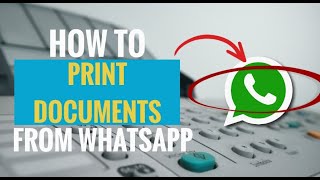 How to Print Documents from WhatsApp Direct From Phone or PC [upl. by Butcher]