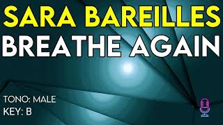 Sara Bareilles  Breathe Again  Karaoke Instrumental  Male [upl. by Elyn843]