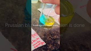 Preparation of prussian blue colour Msc Bsc ironmetal potassium ferrocyanide [upl. by Eldnik179]