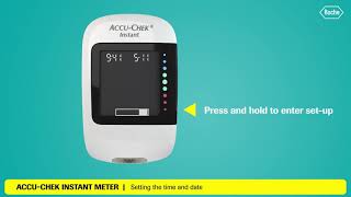 How to set date and time on Accu Chek Instant meter SN973 [upl. by Sell688]