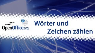 OpenOffice Writer Wörter und Zeichen zählen [upl. by Rauch]