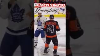 Reaves vs Deslauriers 🥊 Maple Leafs vs Flyers  Hockey Fight shorts [upl. by Ellirehs]