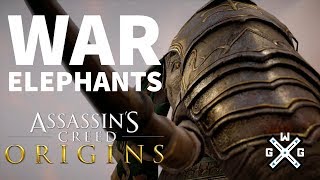 All 4 War Elephants on Hard amp Locations  Assassins Creed Origins Walkthrough [upl. by Hembree]